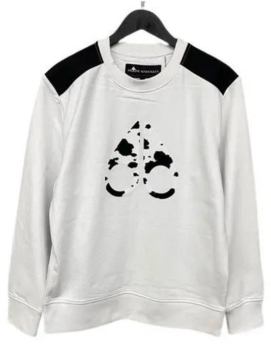 Logo Print Sweatshirt White - MOOSE KNUCKLES - BALAAN.
