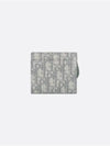 Saddle Oblique Jacquard Lotus Wallet Grey - DIOR - BALAAN 6