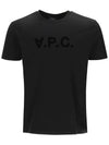 VPC Logo Organic Cotton Short Sleeve T-Shirt Black - A.P.C. - BALAAN 3