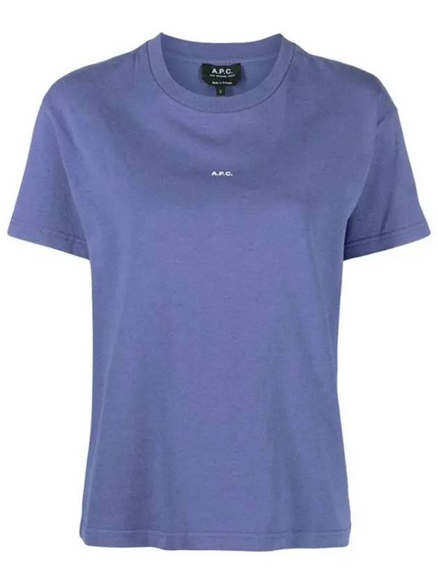 Jade Logo Women's T-Shirt Short Sleeve Violet - A.P.C. - BALAAN 3