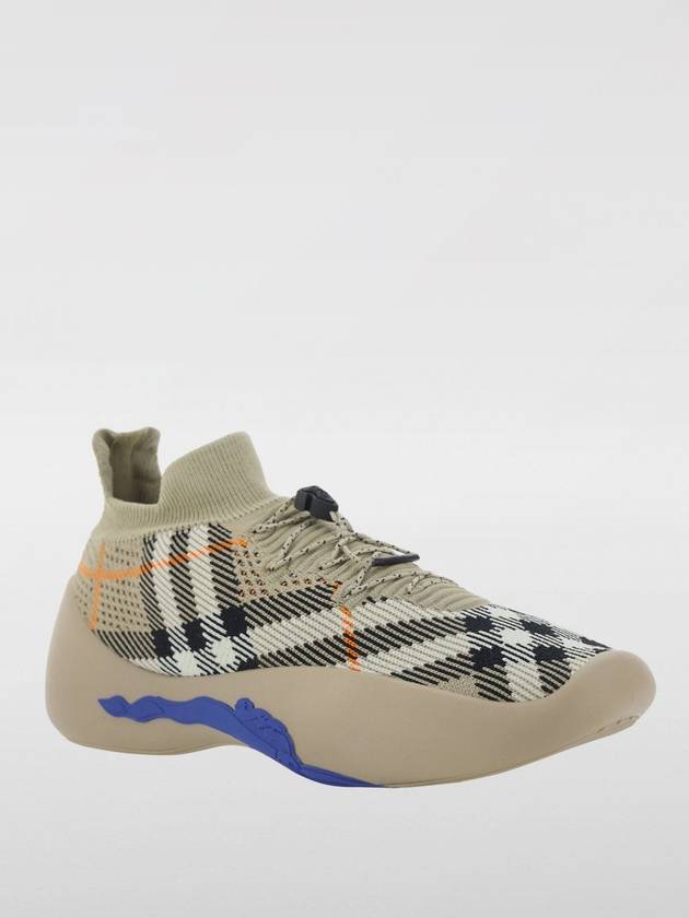 Check Knit Neptune Low Top Sneakers Sand - BURBERRY - BALAAN 3