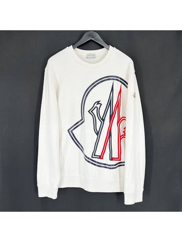 Big logo sweatshirt white XL size - MONCLER - BALAAN 1