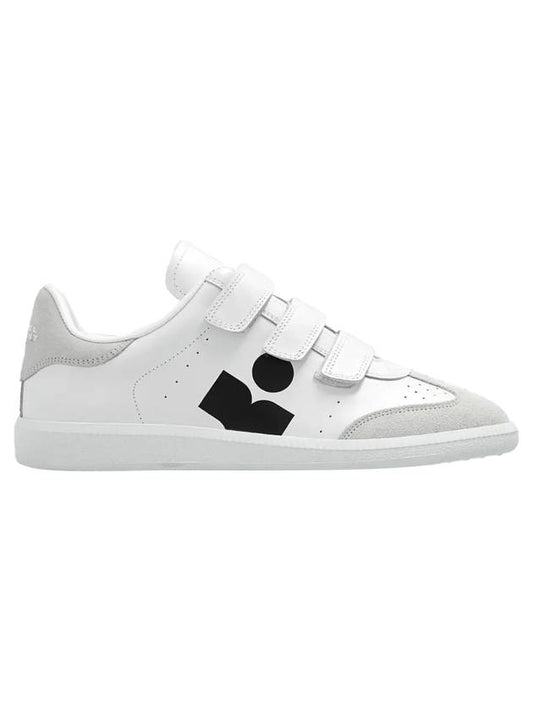 Beth Logo Leather Low Top Sneakers Black - ISABEL MARANT - BALAAN.