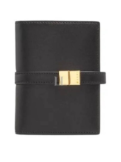 Strap Leather Half Wallet Black - MARNI - BALAAN 2