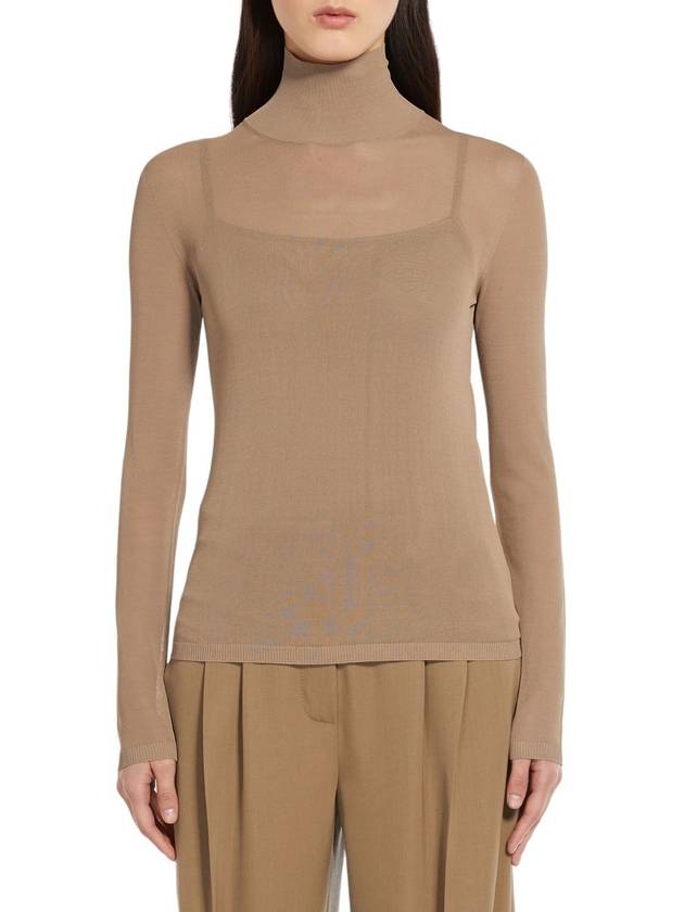 Fatuo Viscose Turtleneck Sand - MAX MARA - BALAAN 3