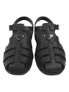 Triangle Logo Fisherman Rubber Sandals Black - PRADA - BALAAN 4