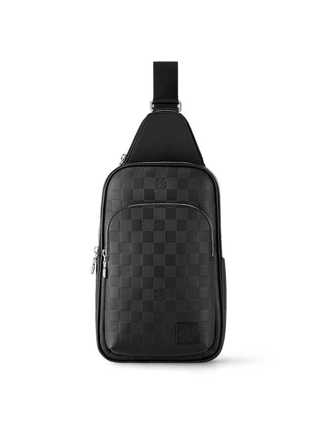 Men's Avenue Logo Patch Sling Bag Black - LOUIS VUITTON - BALAAN 2