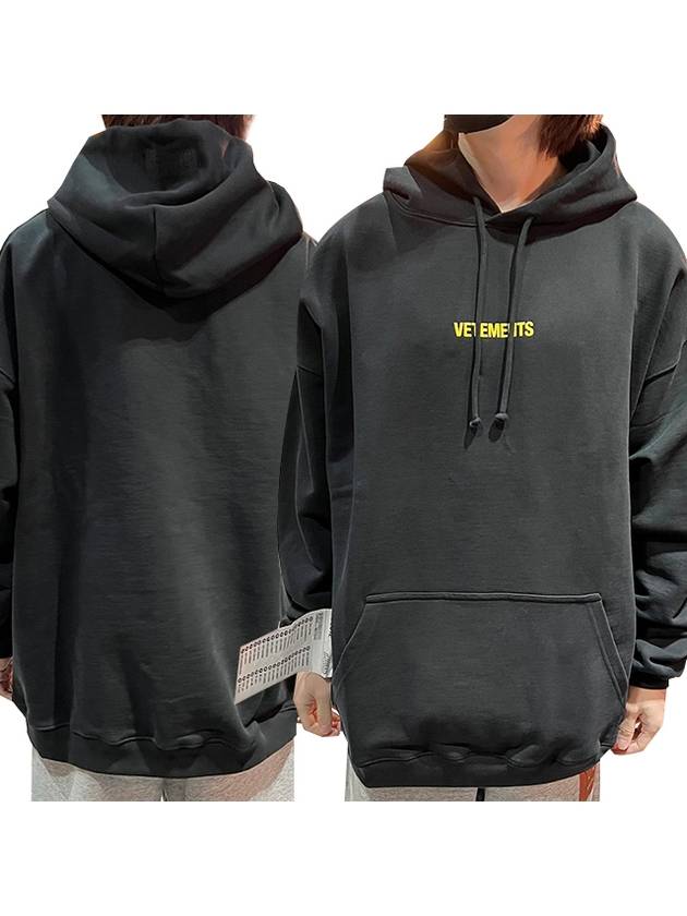 Neon Logo Label Hoodie Black - VETEMENTS - BALAAN 2