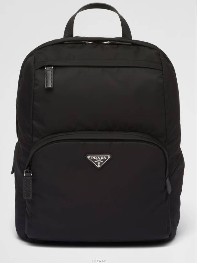 Triangle Logo Re-Nylon Backpack Black - PRADA - BALAAN 2