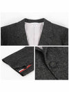 Donegal Tweed 4 Bar Single Breasted Blazer Jacket Grey - THOM BROWNE - BALAAN 6