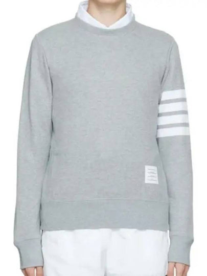 4 Bar Loopback Jersey Sweatshirt Light Grey - THOM BROWNE - BALAAN 2