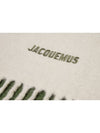 L'echarpe Moisson Embroidered Logo Alpaca Wool Muffler Khaki - JACQUEMUS - BALAAN 8