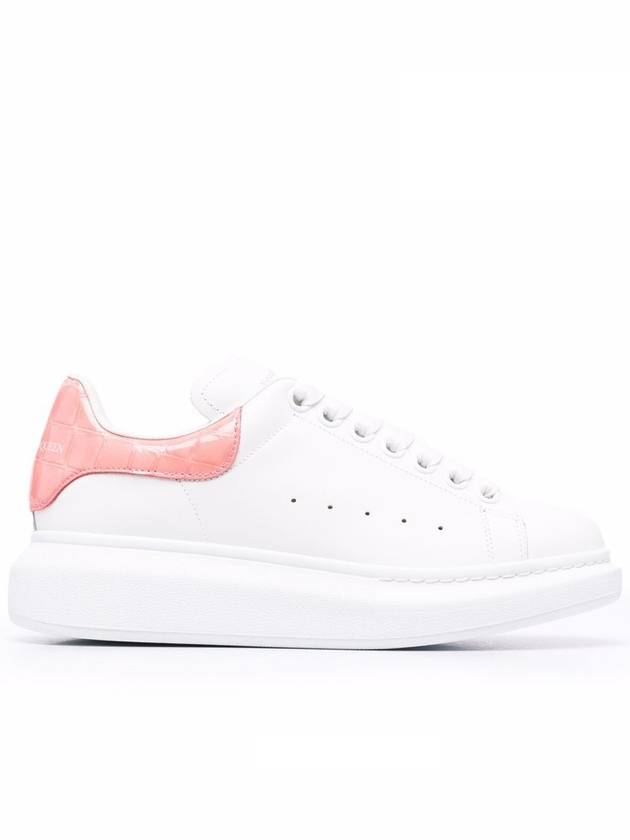 Oversized Pastel Pink Tab Low Top Sneakers White - ALEXANDER MCQUEEN - BALAAN 3