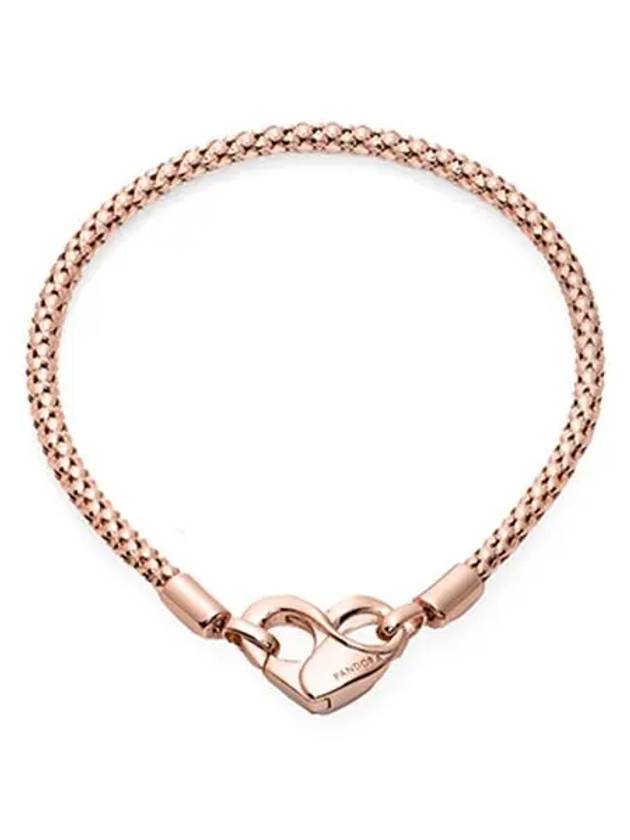 Moments Studded Chain Bracelet Rose Gold - PANDORA - BALAAN 5