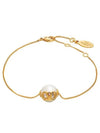 Signature V Logo Pearl Bracelet Gold - VALENTINO - BALAAN 6