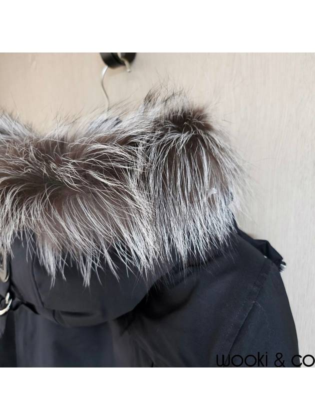 Dixon Nordic Tech Down Silver Fox Fur Bomber Jacket Black Silver - MACKAGE - BALAAN 8