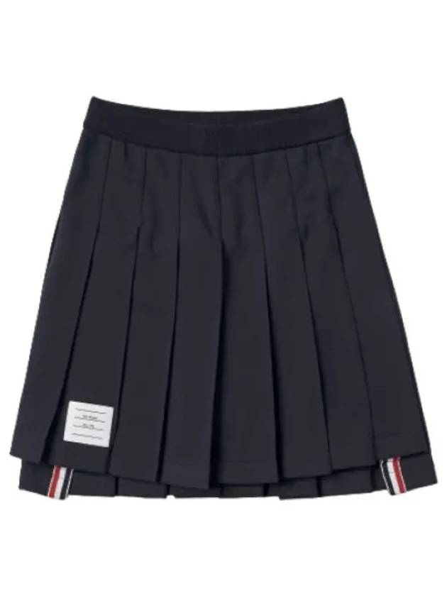 Loopback Pleated Mini Skirt Navy Women s - THOM BROWNE - BALAAN 1