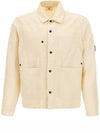 Cotton Linen Over Long Sleeve Shirt Beige - CP COMPANY - BALAAN 3