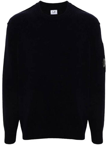 Lambswool GRS Crew Neck Knit Top Purple - CP COMPANY - BALAAN 1