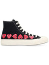 Play x Converse Chuck Taylor All Star 70 High Top Sneakers Black - COMME DES GARCONS - BALAAN 2