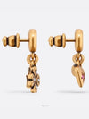 Lucky Charms CD Logo Metal Earrings Gold - DIOR - BALAAN 4