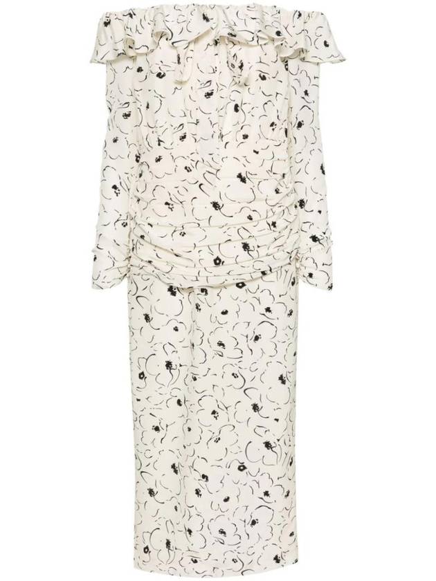 floral print silk midi dress FABX3608F4220 - ALESSANDRA RICH - BALAAN 1