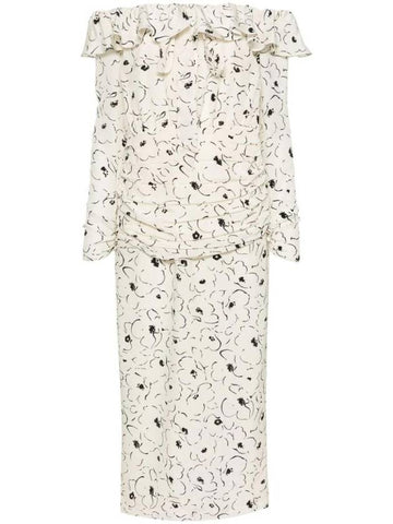 floral print silk midi dress FABX3608F4220 - ALESSANDRA RICH - BALAAN 1