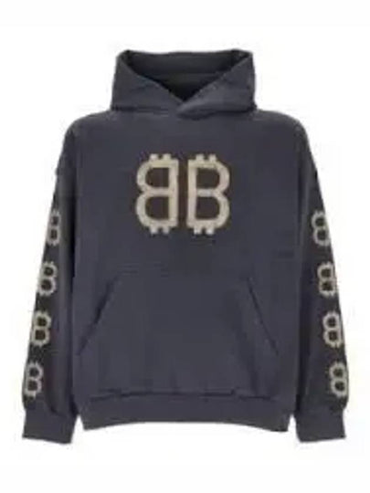 Crypto Medium Fit Hoodie Blue - BALENCIAGA - BALAAN 2