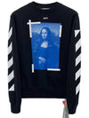 Men's Mona Lisa Slim Fit Sweatshirt Black - OFF WHITE - BALAAN 2