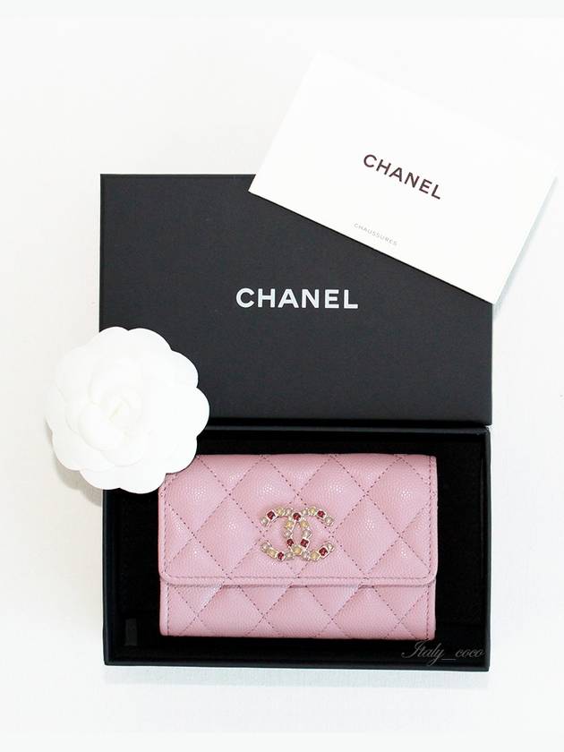 Classic snap card wallet pink - CHANEL - BALAAN 11