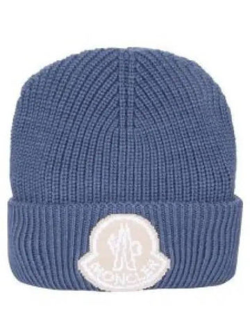 3B00019 M1282 71G Logo Patch Wool Beanie 1318641 - MONCLER - BALAAN 1