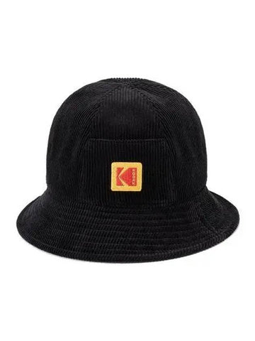 KODAK Corduroy Dome Bucket Hat BLACK - KODO - BALAAN 1