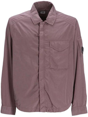 Chrome-R Lens Over Long Sleeve Shirt Purple - CP COMPANY - BALAAN 1