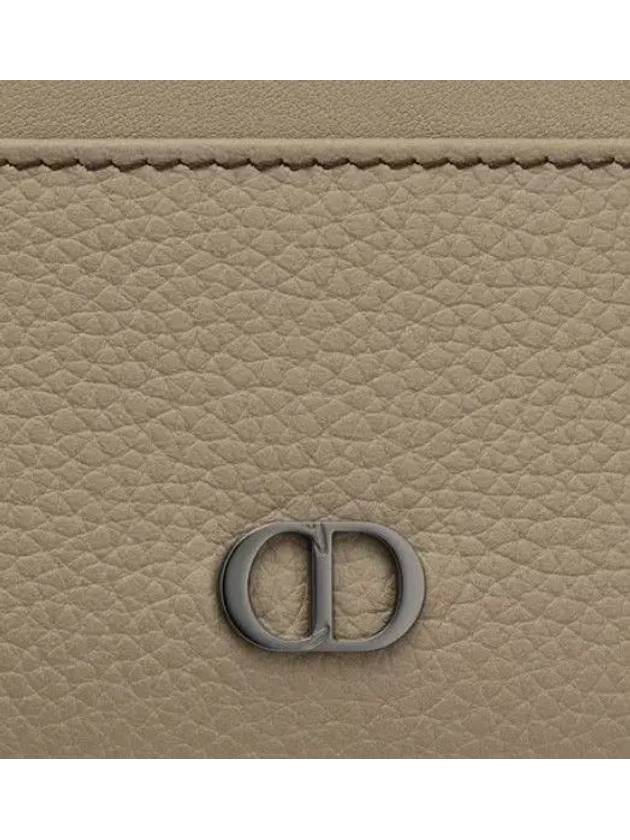 CD Icon Grained Calfskin Card Wallet Beige - DIOR - BALAAN 5