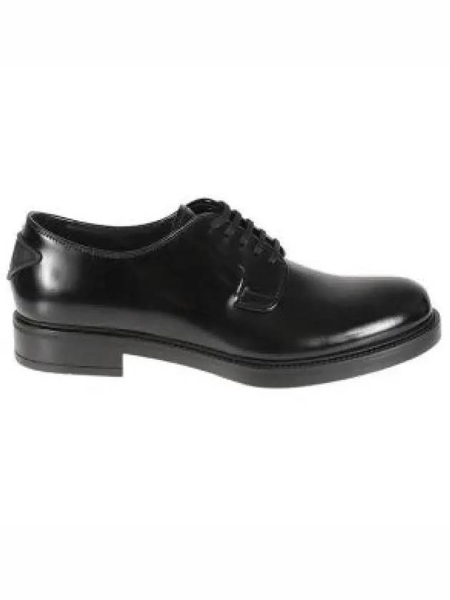 Triangle Logo Lace-Up Derby Black - PRADA - BALAAN 2