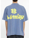 Tape Type Medium Fit T-Shirt Faded Blue - BALENCIAGA - BALAAN 4