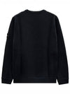 Wappen Patch Crew Neck Cotton Sweatshirt Black - STONE ISLAND - BALAAN 6