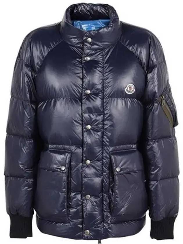 1A00122 595HM 778 MARTINEAU Martineu logo patch down padded navy men s jacket TJ 271469 - MONCLER - BALAAN 1