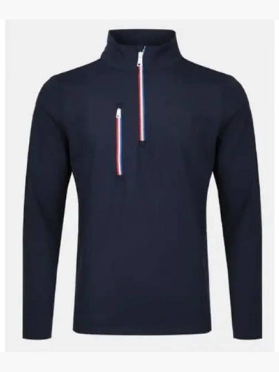 Men's Golf Daytona Tech Interlock Slim Fit Pullover Long Sleeve T-Shirt Navy - G/FORE - BALAAN 2