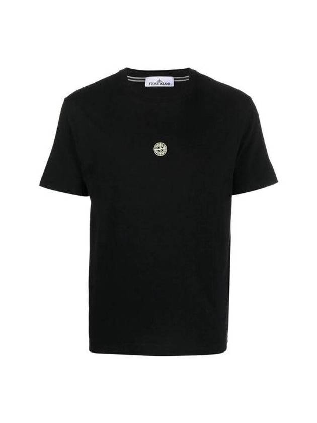 Chest Logo Print Short Sleeve T-Shirt Black - STONE ISLAND - BALAAN 2