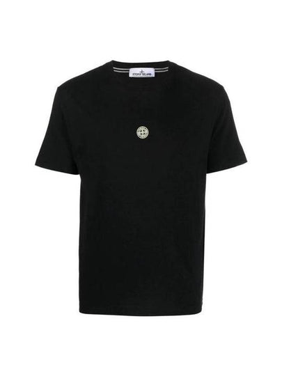 Chest Logo Print Short Sleeve T-Shirt Black - STONE ISLAND - BALAAN 2