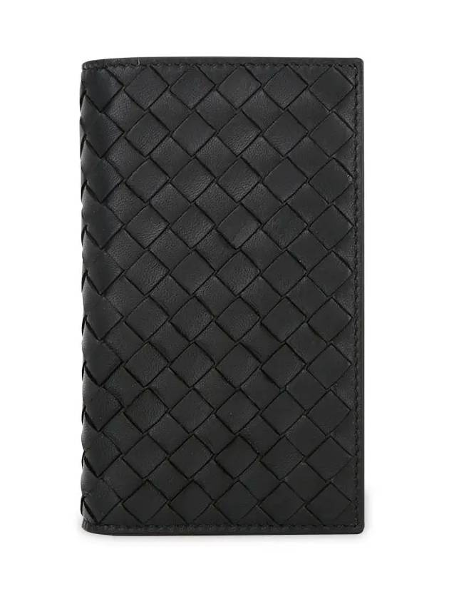 Men's Intrecciato Black Long Wallet Black - BOTTEGA VENETA - BALAAN 2