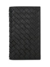 Men's Intrecciato Black Long Wallet Black - BOTTEGA VENETA - BALAAN 4