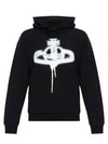 Spray ORB Logo Print Hoodie Black - VIVIENNE WESTWOOD - BALAAN 2