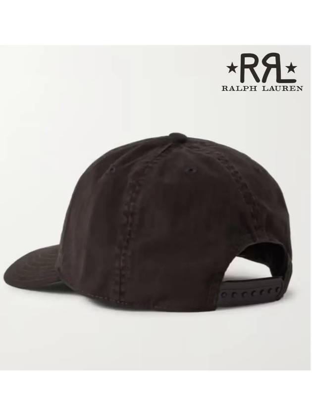 Wings Logo Twill Ball Cap Black - RRL - BALAAN 5