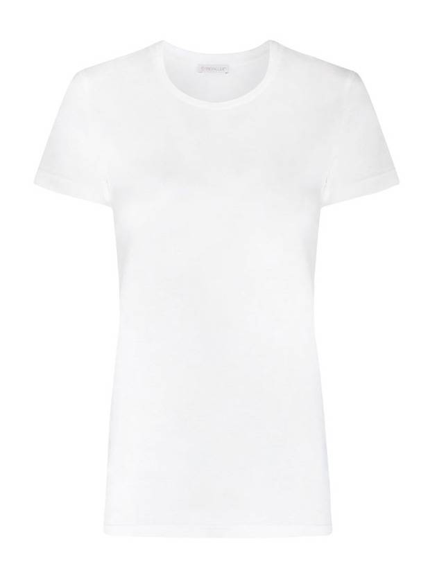 Cotton Logo Patch Short Sleeve T-Shirt White - MONCLER - BALAAN 1