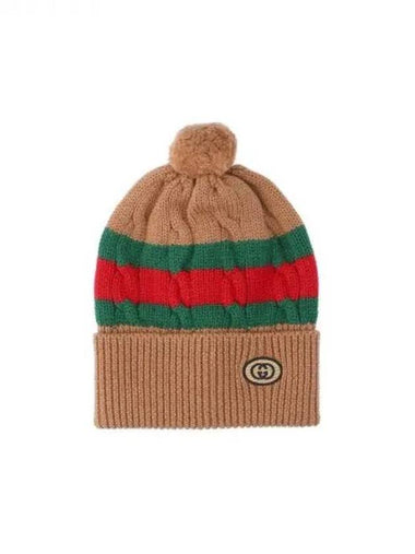 Web Stripe Wool Knit Beanie 270274 - GUCCI - BALAAN 1