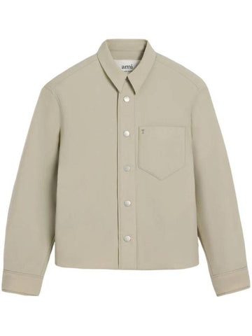 De Coeur Padded Over Long Sleeve Shirt Sage - AMI - BALAAN 1