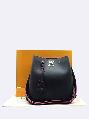 M54677 Black calf leather Rock Me bucket shoulder bag and cross - LOUIS VUITTON - BALAAN 1