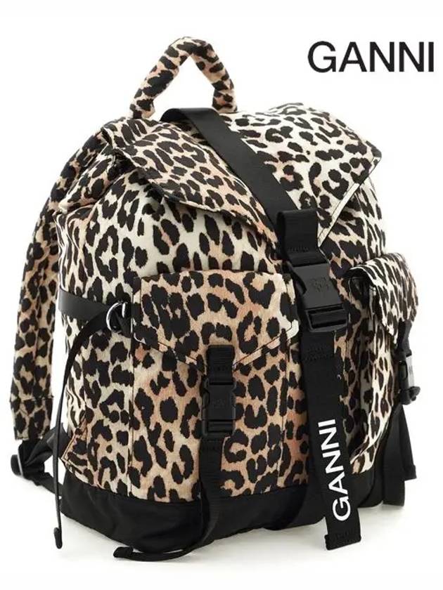 Logo Leopard Tech Backpack A4757 943 - GANNI - BALAAN 2